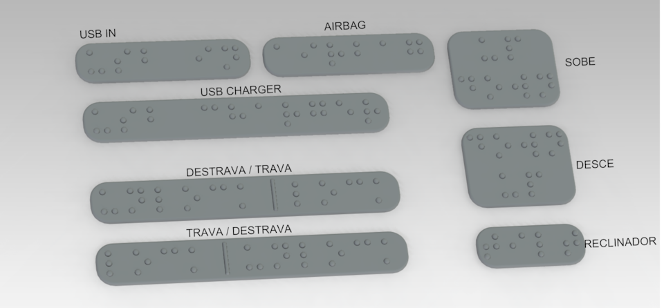 Chevrolet Acessilab primeiras soluções: Etiquetas em Braile